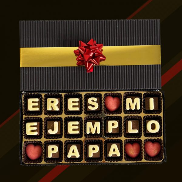 Letras de chocolate regalo personalizado