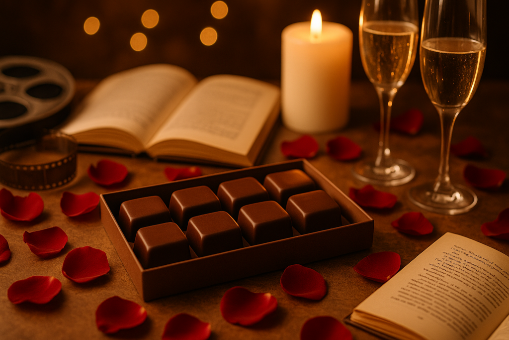 Bombones con frases de películas románticas