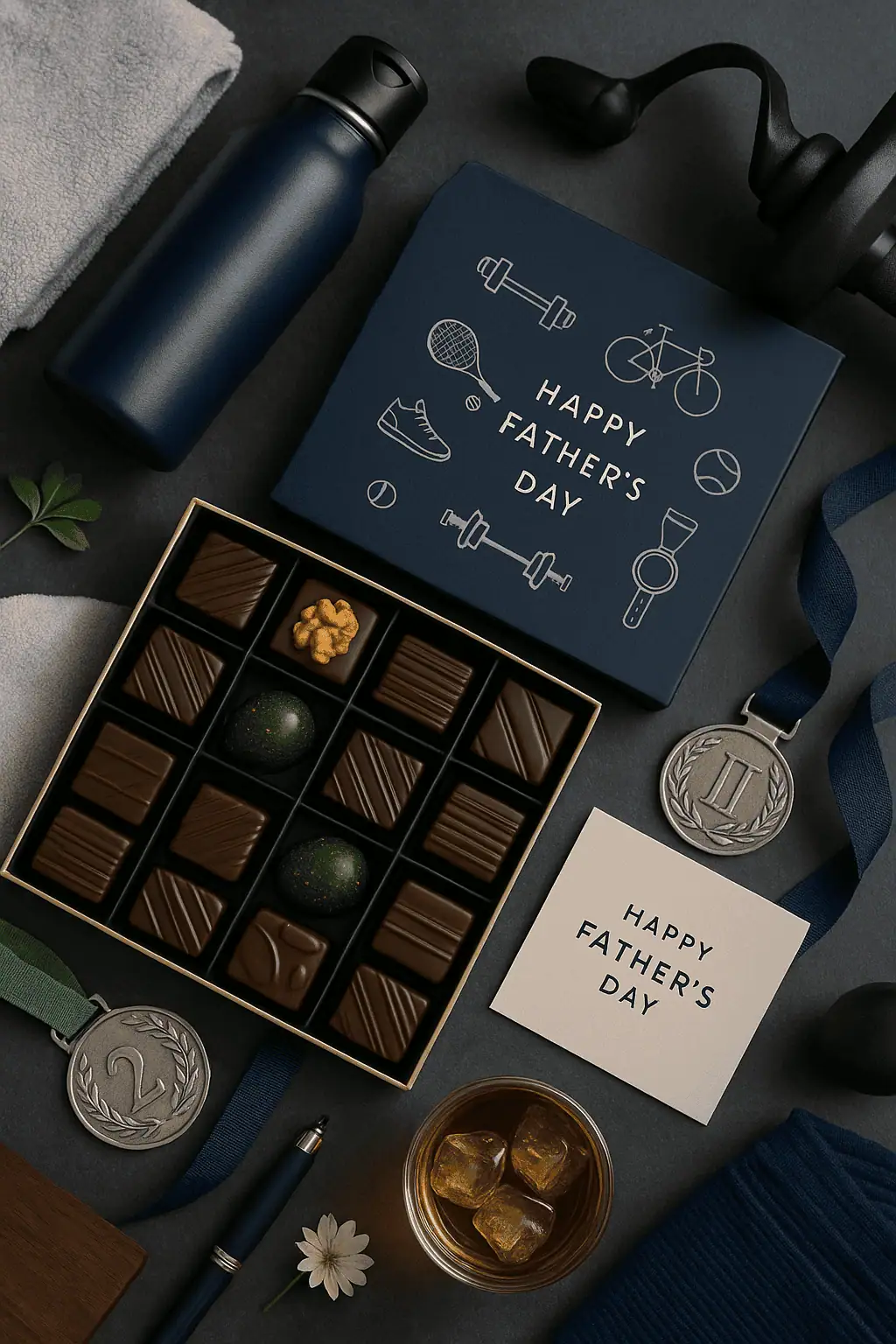 Regalos con bombones para padres deportistas