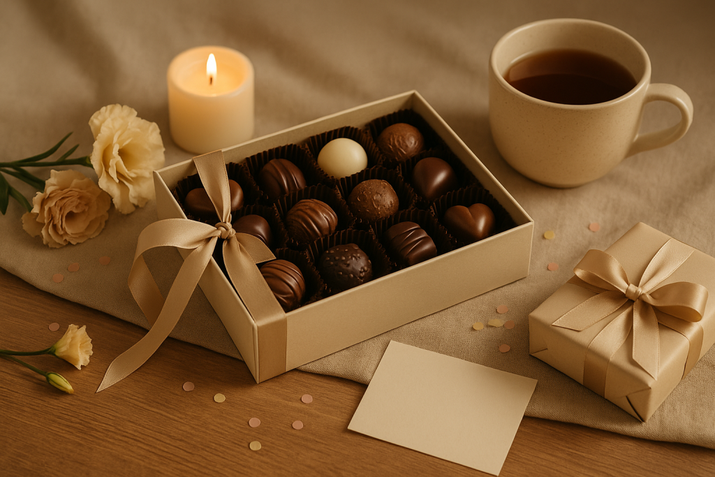 Bombones con frases neutras pero emotivas