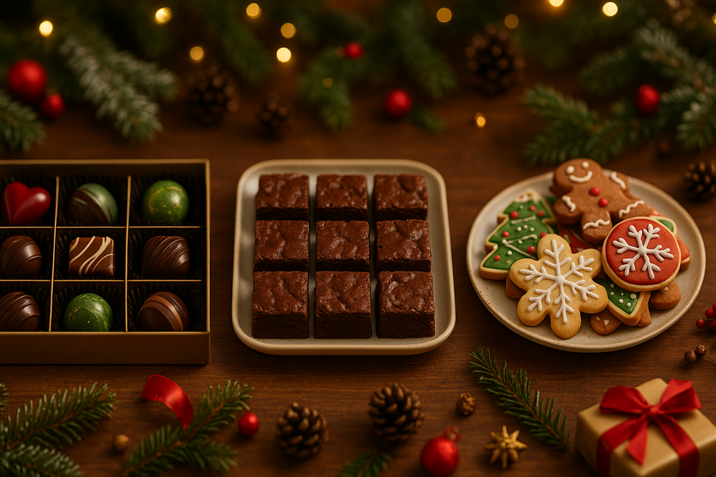 Comparativa: bombones, brownies o galletas navideñas