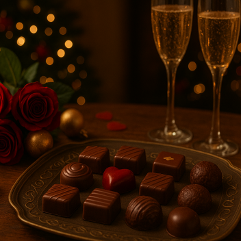 Bombones con frases románticas para Navidad