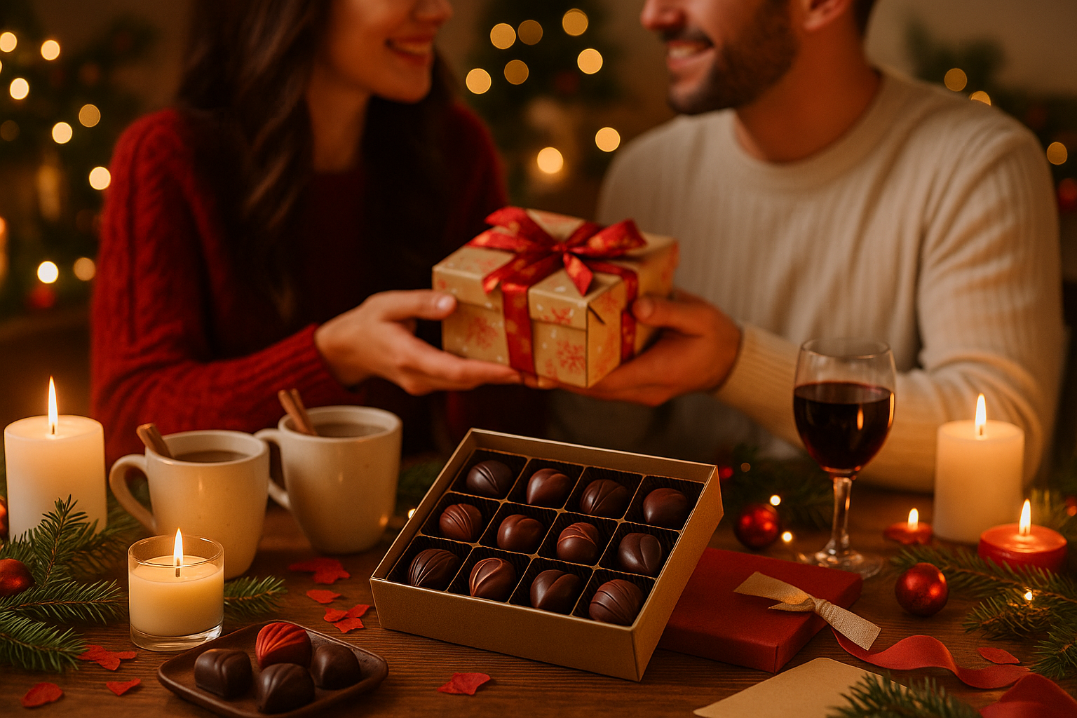 Cómo sorprender a tu pareja en Navidad con bombones