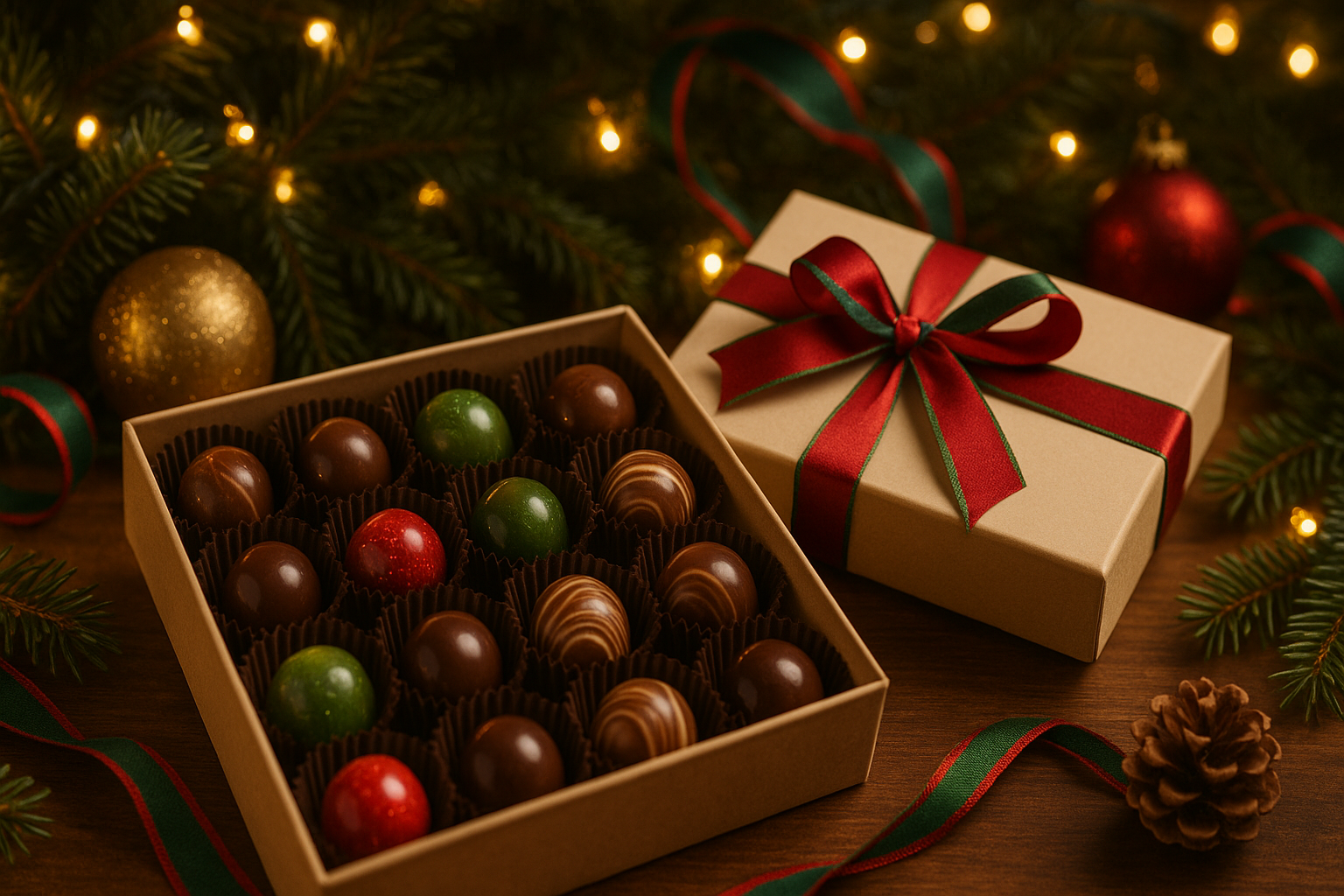 Comprar bombones navideños personalizados