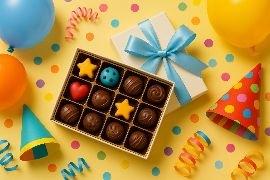 detalles de cumpleaños con chocolate