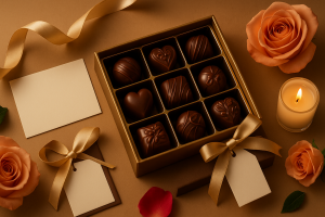 regalos románticos con chocolate